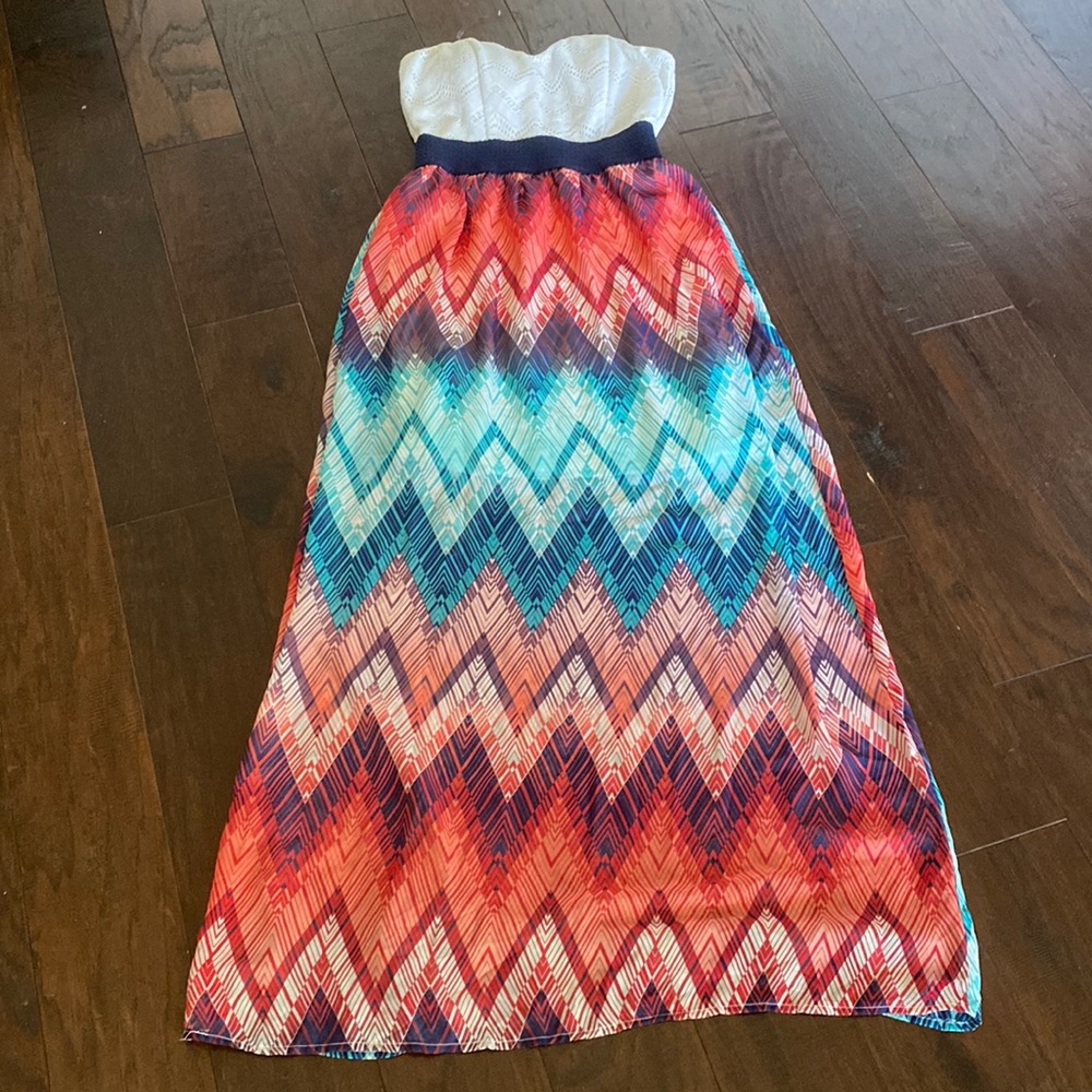 Trixxi Strapless Maxi Dress with Short Built In Slip